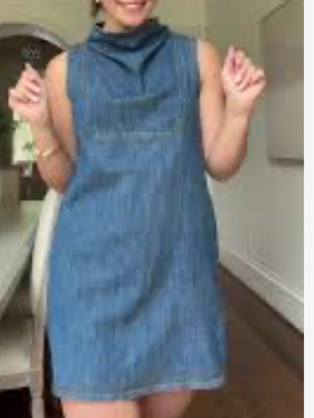 Pilcro Denim Mini Dress Blue Jean NEW western country chic mini Anthropologie